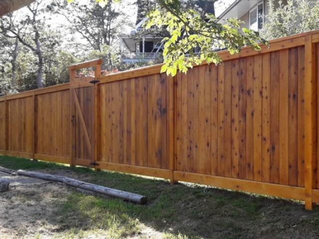 Custom Cedar Fence Construction Greater Victoria BC.